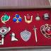 Andrew Jas Unisex The Legend of Zelda Twilight Princess & Hylian Shield & Master Sword finest collection sets keychain/necklace/jewelry series (Red-10set)