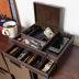 Mens Watch Box Leather Valet Tray - Bedside Table Organizer, Men's Jewelry Box, Watch Case for Men with Large Smartphone Charging Station - Jewelry Box for Men with Valet Box and Nightstand Organizer