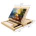 LUCYCAZ Tabletop Easel Set, Easel for Painting Canvases, Portable Wooden Art Easel Painting Kits for Adults Artist Kids, 12 Colors Acrylic Paints, 2 Brushes, Palette and Knives