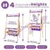 Joyooss Art Easel for Kids Easel for Toddlers, Adjustable Standing Wooden Toddler Easels Kids Board Whiteboard & Chalk Board Kids Dry Erase Board, Art Easel for Kids Age 2-4 4-8 9-12 Drawing Easels