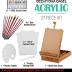 Falling in Art Beechwood Easel Box Set, 27 Pcs Tabletop Acrylic Paint Set, Portable Display Easel Stand with 12 Acrylic Paints, Canvas Panels and Brushes, Suitable for Beginners and Professionals