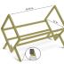MODERN VINYL Record Holder - Gold Metal - 80-100 LP Storage - Simple, Quick Assembly - Vinyl Display, Storage - High-End Design - Protects Vinyl - Organize Albums - Book, Magazine, Files