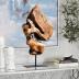 WELLAND Irregular Cedar Wood Root Sculpture Decoration, Natural Edge Tabletop Statues, Handmade Ornaments Décor for Home Office