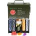 TITAN LSO Poker Set | Tactile Box Contains THE ULTIMATE Poker Set - Playing Cards, Poker Chips Set & More | Case and Set Also for Texas Holdem, Blackjack Plus | Groomsmen Gifts for Men (With Dice)