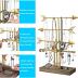 Urban Deco Arrow Jewelry Organizer Stand 4-Tier Gold Jewelry Stand Necklace Organizer With Wooden Ring Holder For Jewelry Display Bracelet Holder Stand Earring Organizer For Girls - Gold