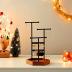SONGMICS Jewelry Holder, Jewelry Organizer, 4 Independent Zones, Jewelry Display Stand with Metal Frame, Necklace Earring Bracelet Holder, for Rings, Christmas Gift, Black and Caramel Brown UJJS03CB