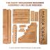 Plydolex Wooden Craft Paint Storage Rack with 58 Holes for Paint Bottles - Hand Craft Paint Holder Rack with 4 Miniature Stands and Removable Upper Shelf - Paint Organizer for Miniature Paint Set