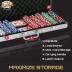 Fat Cat 11.5 Gram Texas Hold 'em Claytec Poker Chip Set with Aluminum Case, 500 Striped Dice Chips
