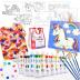 J MARK Pain Set for Kids – Acrylic Kids Painting Kit with Storage Bag, Washable Paints, Easel, Canvases, Brushes and More, Complete Kids Painting Set