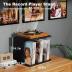 Emfogo Vinyl Record Storage, Vinyl Record Stand Wall Mount Up to 80-100 Albums, 3-Compartment Vinyl Record Holder