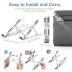 ivoler Laptop Stand, Laptop Holder Riser Computer Tablet Stand, 6 Angles Adjustable Aluminum Ergonomic Foldable Portable Desktop Holder Compatible with 10-15.6” MacBook,iPad, HP, Dell, Lenovo Silver