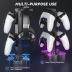 KDD Gaming Headphones Stand, Rotatable Headset Stand with Light Modes - Controller Holder with 2 USB Charging Ports and 3.5mm - Earphone Hanger Accessories for Desktop Gamer(Black)