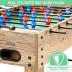 GoSports 48 Inch Game Room Size Foosball Table - Oak Finish - Includes 4 Balls and 2 Cup Holders