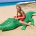 INTEX Giant Gator Inflatable Pool Float: Animal Pool Toy For Kids – 2 Heavy-Duty Handles – 176lb Weight Capacity – 80" x 45" – For Ages 3+