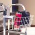 HealthSmart Walker Storage Basket with Cup Holder and Insert Tray, No Tools Needed, White, 16 x 5.5 x 7, Walker Accessories