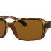 Ray-Ban Women's RB4068 Square Sunglasses, Havana/Polarized B-15 Brown, 60 mm + 0