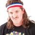 Mullet On The Go - The Bobcat Funny Costume Headband with Mullet Wig, One Size