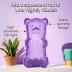 Gummygoods Squeezable Gummy Bear Night Light - Rechargeable, Portable, Squishy Lamp, 60-Min Sleep Timer - Ideal for Kids, Baby Nursery, Adults and Dorm Rooms - (Purple)