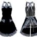 Hyzrz Cute Retro Lovely Vintage Ladies Kitchen Flirty Vintage Aprons for Women Girls with Pockets for Mothers Day Gift (Black)