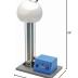 EISCO Van De Graaff Generator, Motor Driven - 120/240V, 50/60Hz - Includes Assembled Base with DC Motor, Power Cord, Discharge Wand, & Accessories - 22" Tall
