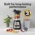 Hamilton Beach Power Elite Wave Action Blender For Shakes and Smoothies, 40 Oz Glass Jar, 12 Functions Including Puree, Crush Ice, Stainless Steel Ice Sabre Blades, 700 Watts, Black (58148A)