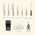 CUISINART Block Knife Set, 15pc Ultra Ultra- Sharp Cutlery Knife Set with Steel Blades for Precise Cutting , Lightweight, Stainless Steel, Durable & Dishwasher Safe, C77SS-15PK