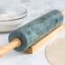Fox Run Marble Rolling Pin and Base, Green 2.5 x 18 x 3 inches