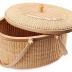 Nantucket style basket Picnic Basket rattan Handmade Products woven Sewing storage basket Two swing handles Tote Bag For Women