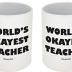 Funny Guy Mugs World's Okayest Teacher Ceramic Coffee Mug - 11oz - Ideal Funny Coffee Mug for Women and Men - Hilarious Novelty Coffee Cup with Witty Sayings
