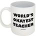 Funny Guy Mugs World's Okayest Teacher Ceramic Coffee Mug - 11oz - Ideal Funny Coffee Mug for Women and Men - Hilarious Novelty Coffee Cup with Witty Sayings