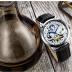 Stuhrling Original Legacy Men's Automatic Watch Stainless Steel 46 MM Case Genuine Leather Strap Watch Black