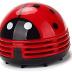 E ECSEM Cute Portable Cartoon Mini Desktop Vacuum Cleaner Table Dust Crumb Sweeper(Red#002)