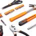 CARTMAN 39 Piece Tool Set General Household Hand Kit with Plastic Toolbox Storage Case Orange