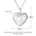 U7 Platinum Plated Charm Necklaces Heart Pendant Photo Locket Necklace for Women