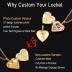 U7 Platinum Plated Charm Necklaces Heart Pendant Photo Locket Necklace for Women