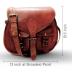 Firu-Handmade 13 inch Women Vintage Style Genuine Brown Leather Crossbody Shoulder Bag Handmade Purse