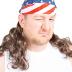 Mullet On The Go - The Freebird Mullet Costume Wig Skull Cap, One Size