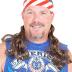 Mullet On The Go - The Freebird Mullet Costume Wig Skull Cap, One Size