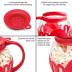 Ecolution Patented Micro-Pop Microwave Popcorn Popper with Temperature Safe Glass, 3-in-1 Lid Measures Kernels and Melts Butter, Made Without BPA, Dishwasher Safe, 3-Quart, Red