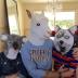 CreepyParty Animal Mask Costume Novelty Halloween Costume Party Latex Animal Head Mask Alpaca Mask White (llama)