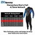 Momentum 4/3mm Wetsuit for Men - Mens Long Sleeve Swimsuit for Surf Board and Deep Sea Diving - 4 Way Stretch Material Mens Swimsuit