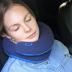 BCOZZY Neck Pillow for Travel Provides Double Support to The Head, Neck, and Chin in Any Sleeping Position on Flights, Car, and at Home, Comfortable Airplane Travel Pillow, Large, Navy
