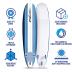Wavestorm 8ft Classic Surfboard // Foam Wax Free Soft Top Longboard for Adults and Kids of All Levels of Surfing