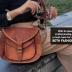Firu-Handmade Women Vintage Style Genuine Leather Crossbody Shoulder Bag Satchel ladies Purse Saddle Bag Crossover Bags for Women Travel