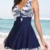 MiYang Women's One Piece High Waist Printing Swim Dress Padded Swimwear