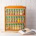McCormick Gourmet Three Tier Wood 24 Piece Organic Spice Rack Organizer with Spices Included, 27.6 oz