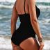Ekouaer Women's One Piece Swimsuit Ruched Tummy Control Bathing Suits Vintage Retro Push Up Swimwear