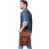 jaald Leather Messenger Bag — Vintage Laptop Case Crossbody Bag for Men & Women — Satchel Man Purse w/Adjustable Straps — Shoulder Computer Distressed for Business, College, Office & Work
