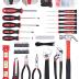 FASTPRO 215-Piece Home Repairing Tool Set with 12-Inch Wide Mouth Open Storage Bag,Household Hand Tool Kit,Red
