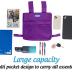 Universal 5-Pocket 11"x11" Walker Side Mini-Pouch (Purple)